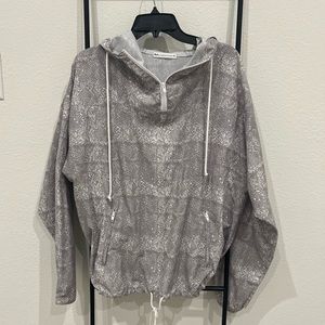 TLA - Morgan Stewart Collection - snake print rain jacket/ hoodie - size M